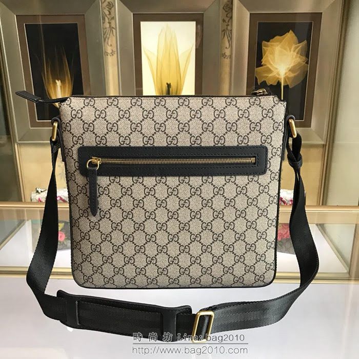 GUCCI 古馳男包 新款 473886 pvc刺繡 虎頭圖案 高級人造革 Gucci男士單肩斜挎包